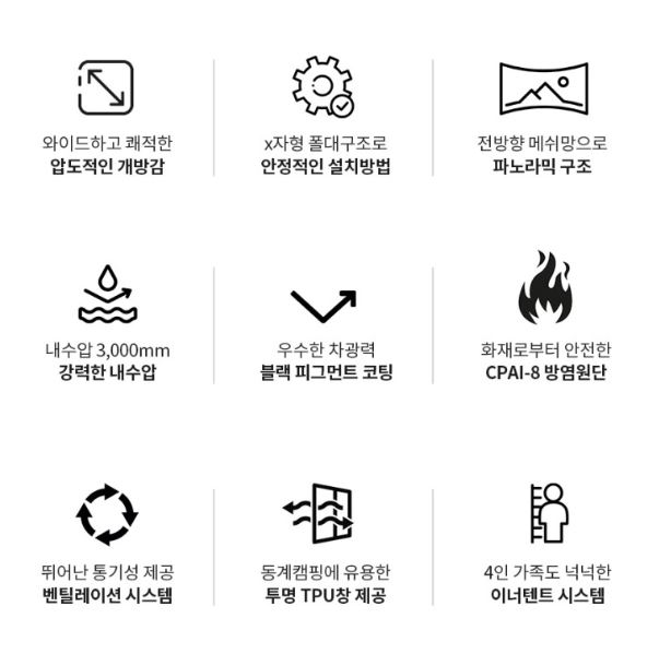 폴라리스 타우루스 알파+TPU창 텐트 타우르스 풀세트 터널형 - 상세 이미지 5