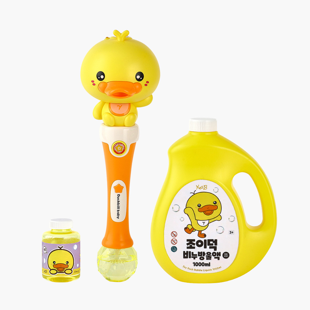 [캐스B] 조이덕멜로디버블봉 버블건 비누방울액1000ml 자동버블건 오리비누방울 리필액 이미지 7