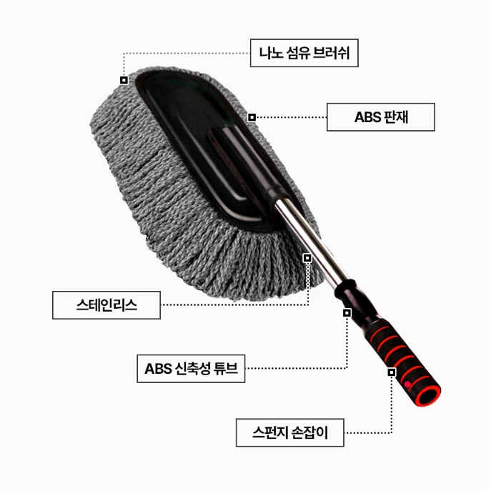 차먼지털이 차량용먼지털이개 자동차 - 상세 이미지 4