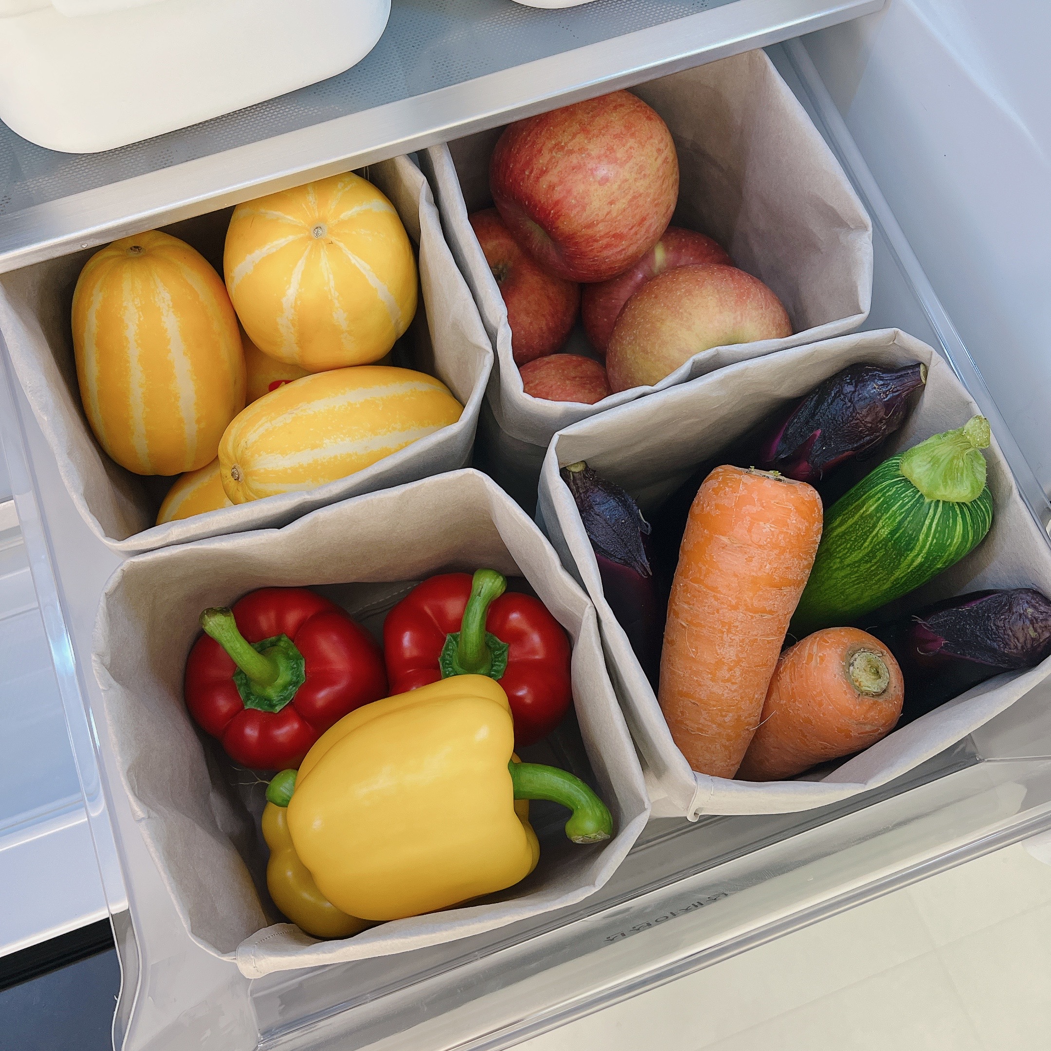 페이퍼백 (소) 크래프트지 냉장고정리 종이 봉투 제품 이미지