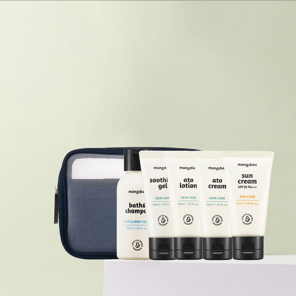 [1+1] 몽디에스 아기 신생아 베이비 유아 스킨케어 5종 여행용 트래블키트