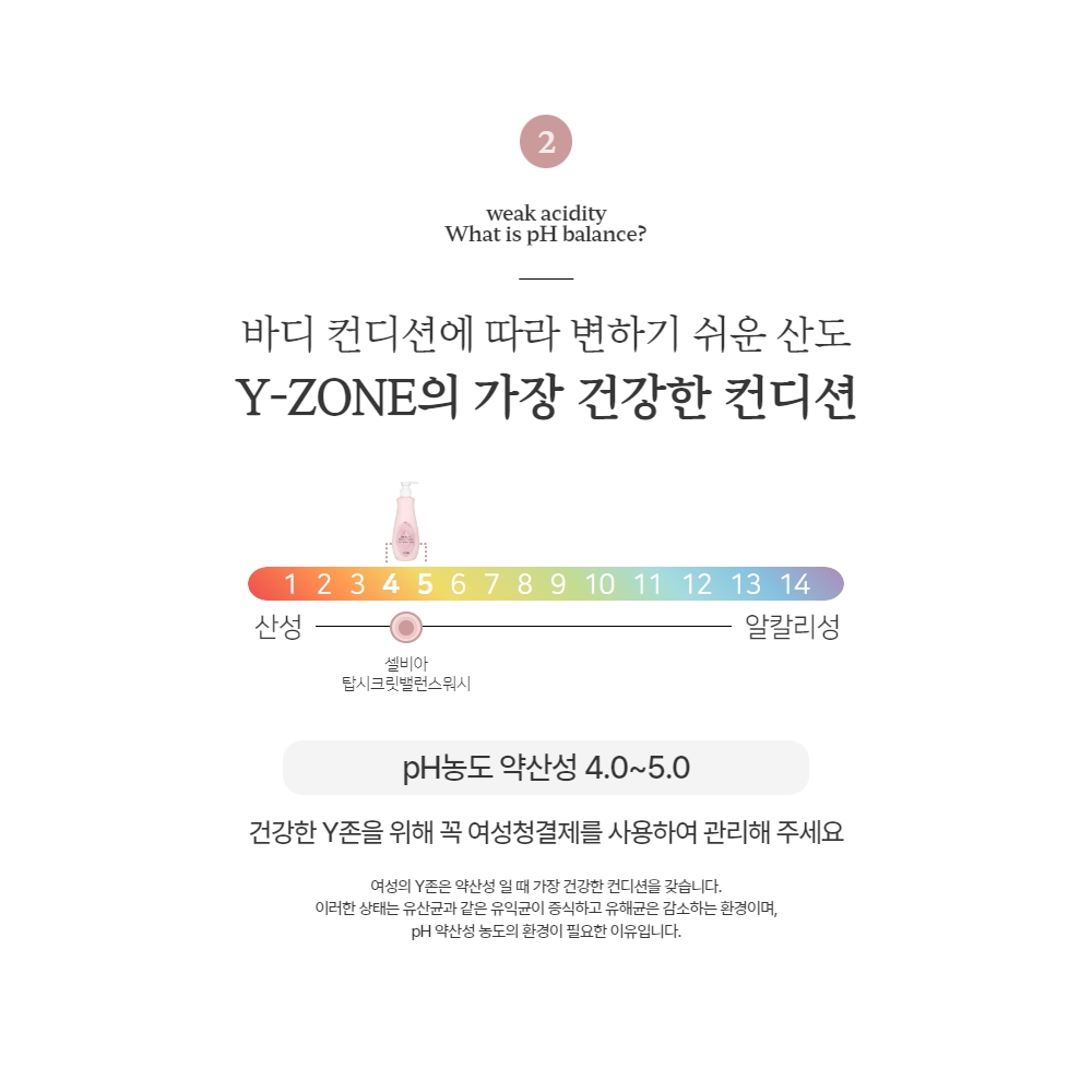 셀비아 시크릿 밸런스워시 여성청결제 질세정제 Y존케어 - 상세 이미지 4