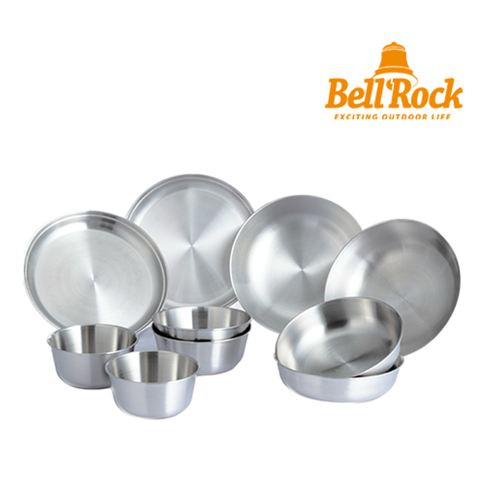 [벨락] 캠핑 접시 세트 차박 등산 야외 국내산 스테인레스 10종 10pcs