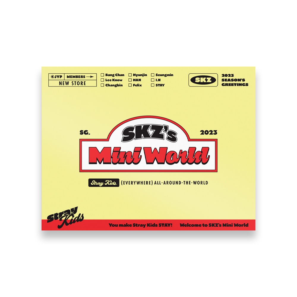 [JYP SHOP특전] 스트레이키즈 2023 시즌그리팅 Mini World SG 시그 - 상품 이미지
