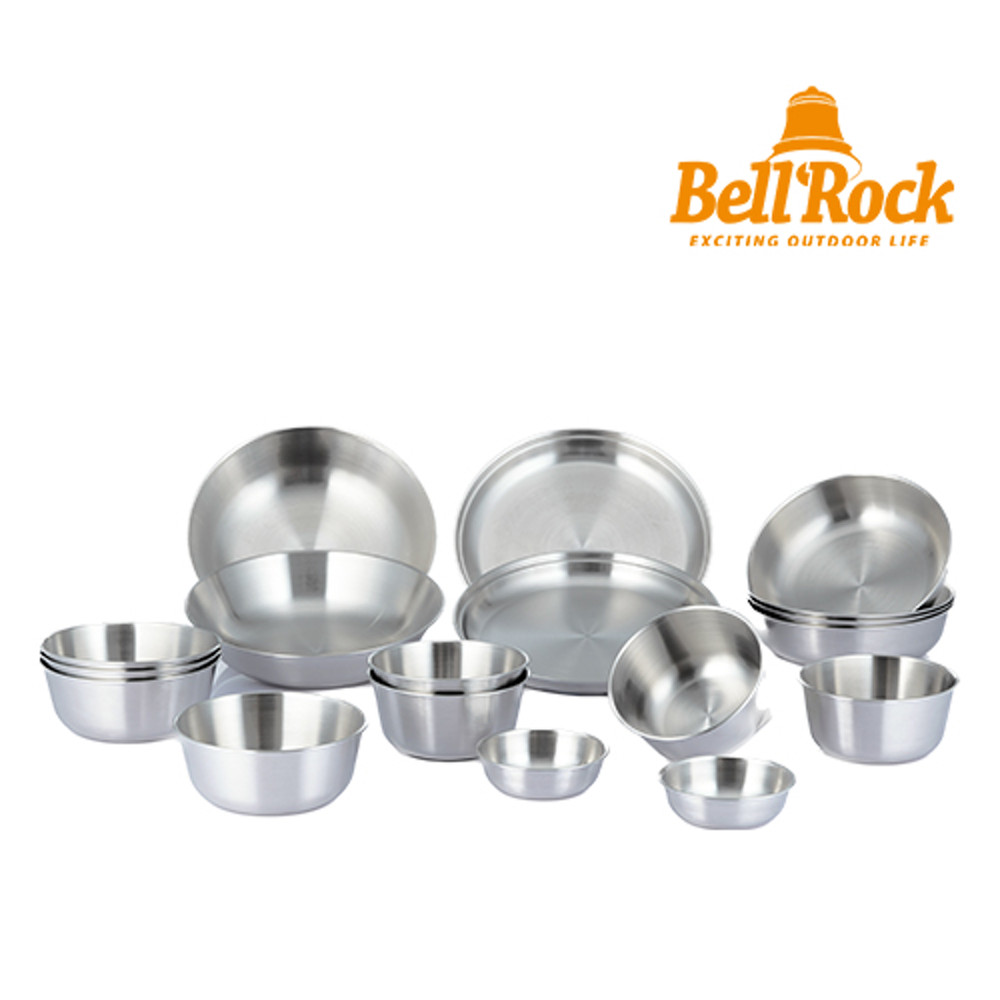 [벨락] 캠핑 접시 세트 차박 등산 야외 국내산 스테인레스 18종