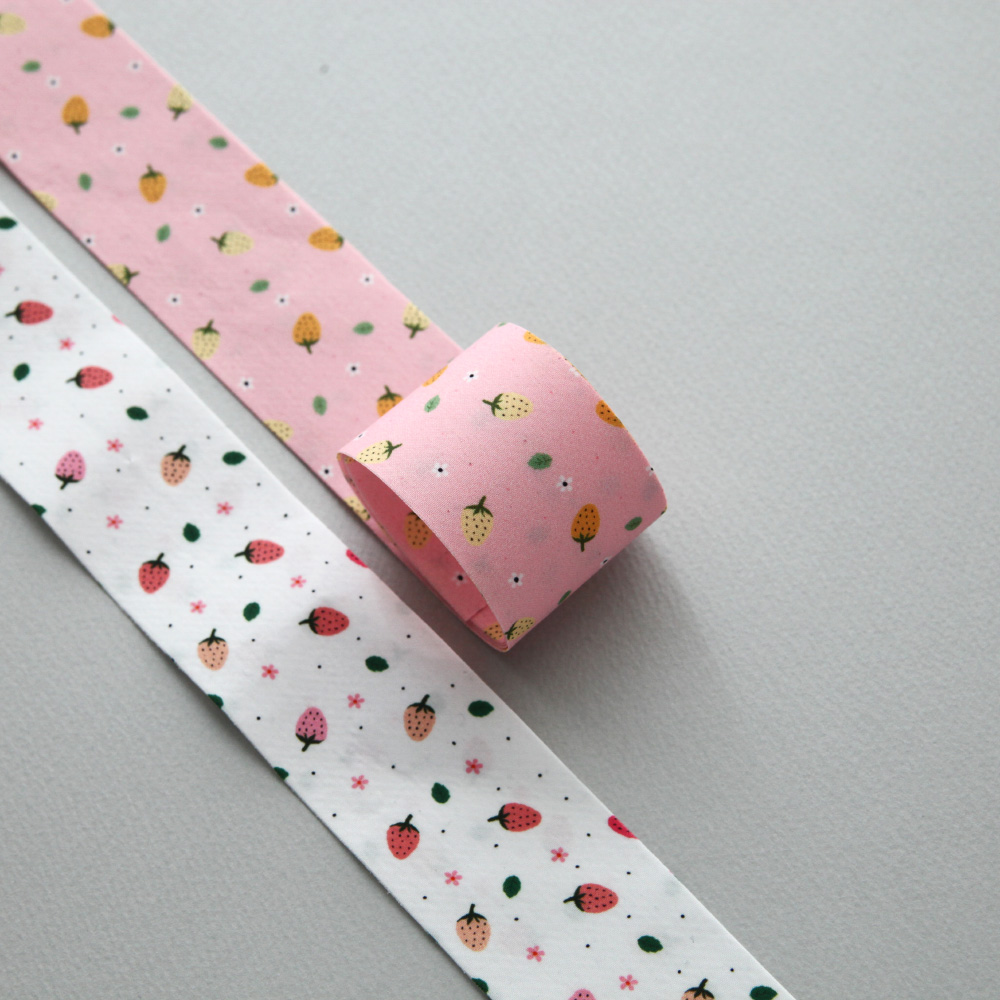 잔잔한 딸기 리본 폭 3.9cm 길이90cm리본공에 DIY 재료 - 상세 이미지 5