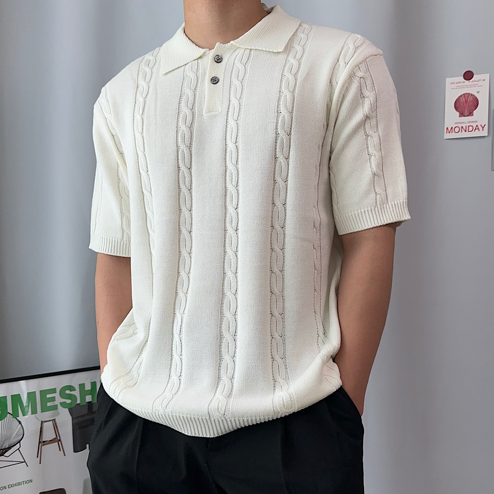 니트카라티 케이블카라반팔니트 - 상세 이미지 4