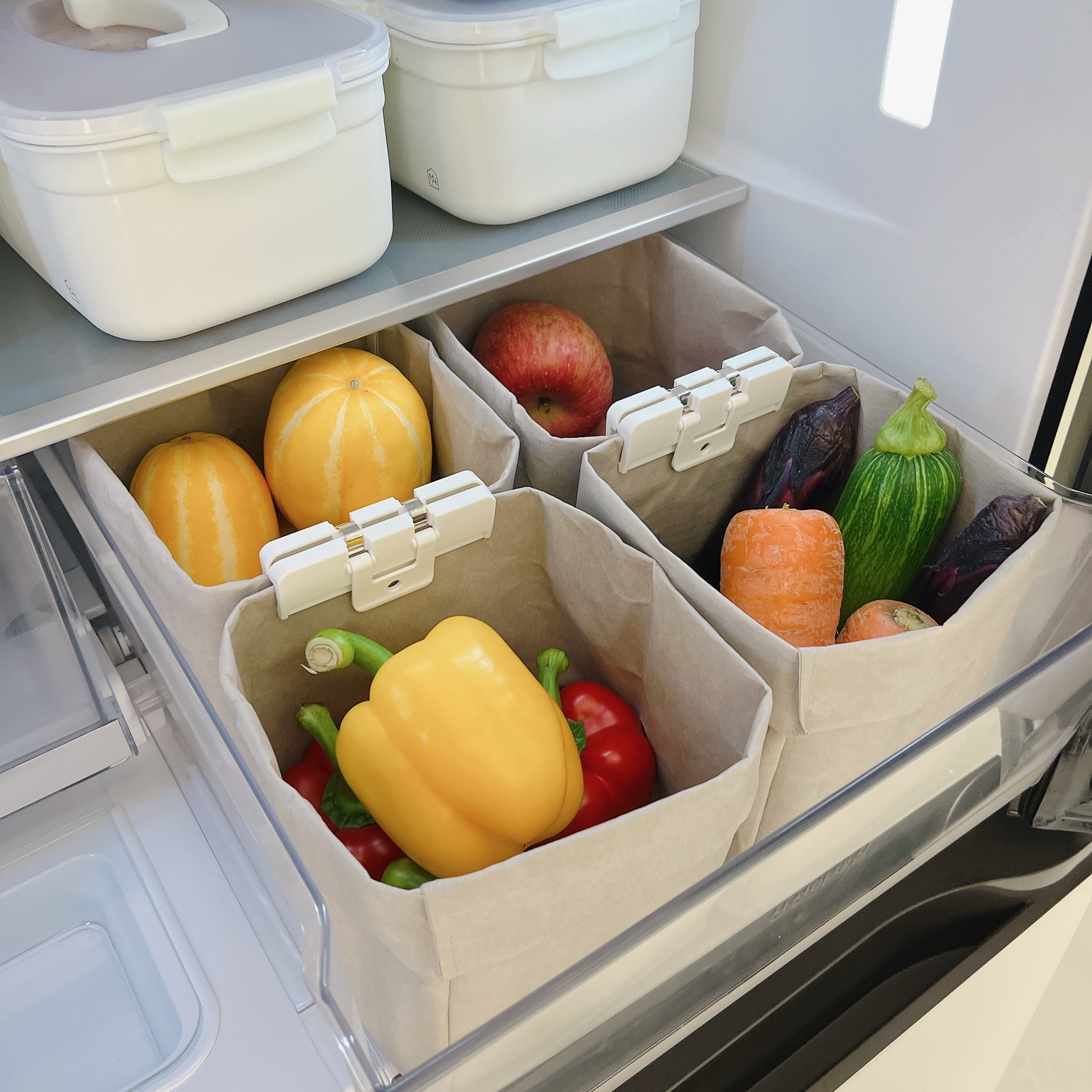 살림공간 페이퍼백 소 2개 야채보관 정리 냉장고 감자 고구마