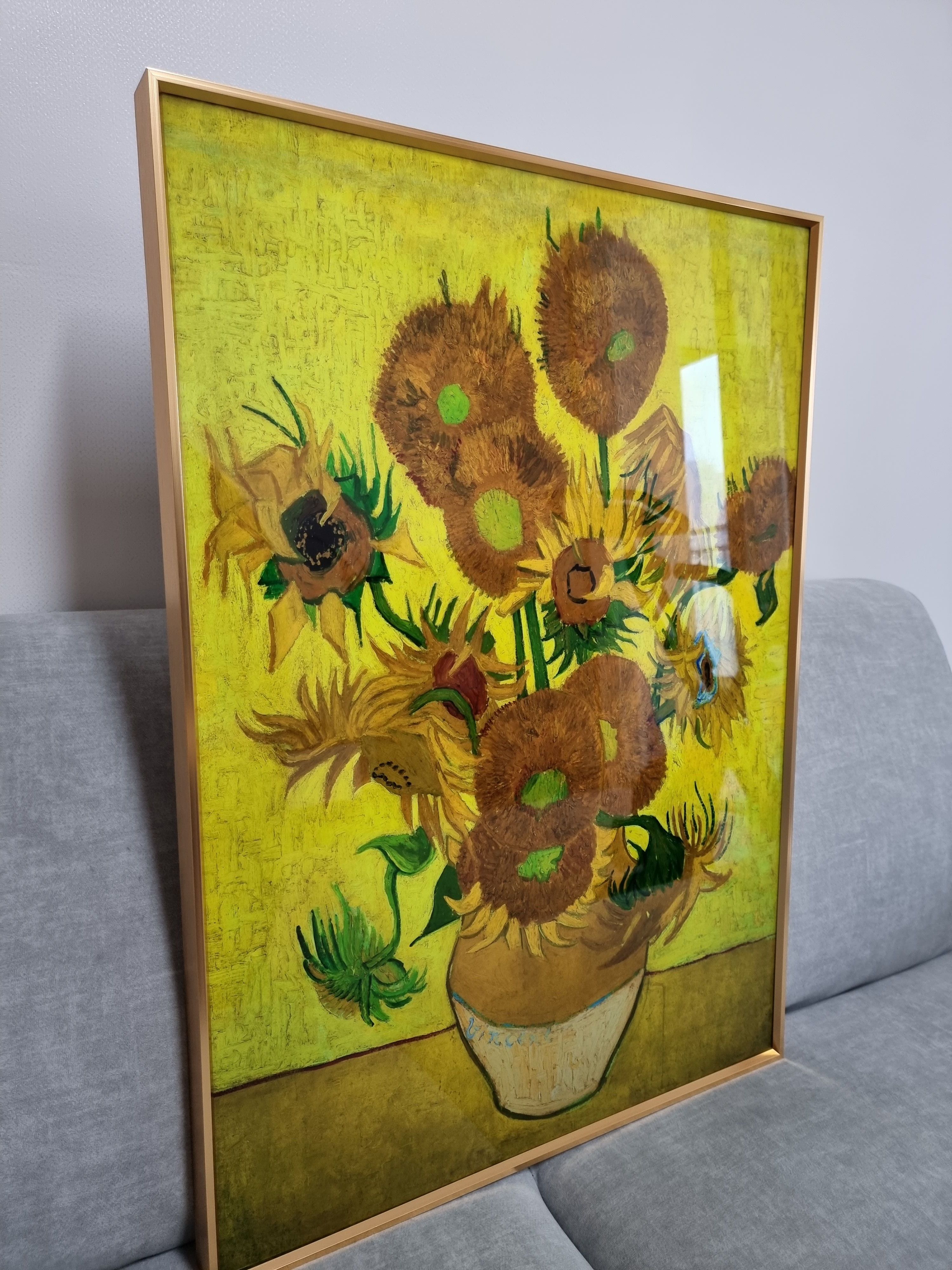 반고흐 해바라기 70x100cm 그림 액자 명화 인테리어 거실벽면 사무실 개업선물 캔버스 - 상세 이미지 5