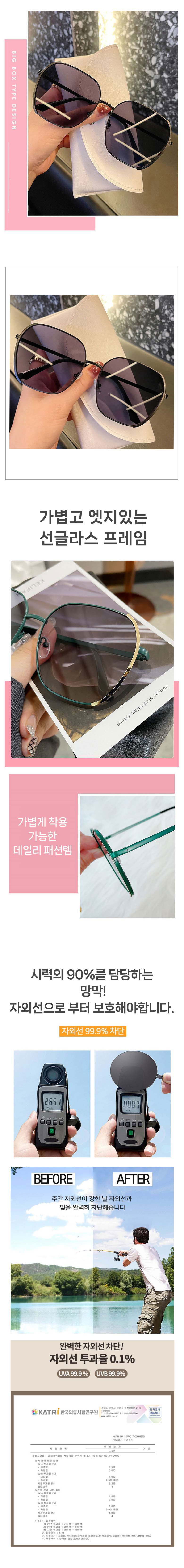 여성 빅사이즈 오버사이즈 가벼운 골프 선글라스 상세 이미지 3