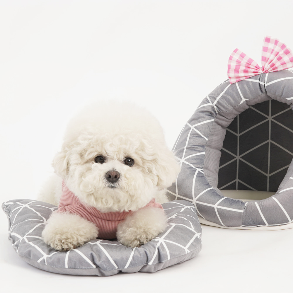 개과천선 미니퐁 강아지 동글이 하우스 애견집 반려동물 동굴집 - 상세 이미지 5