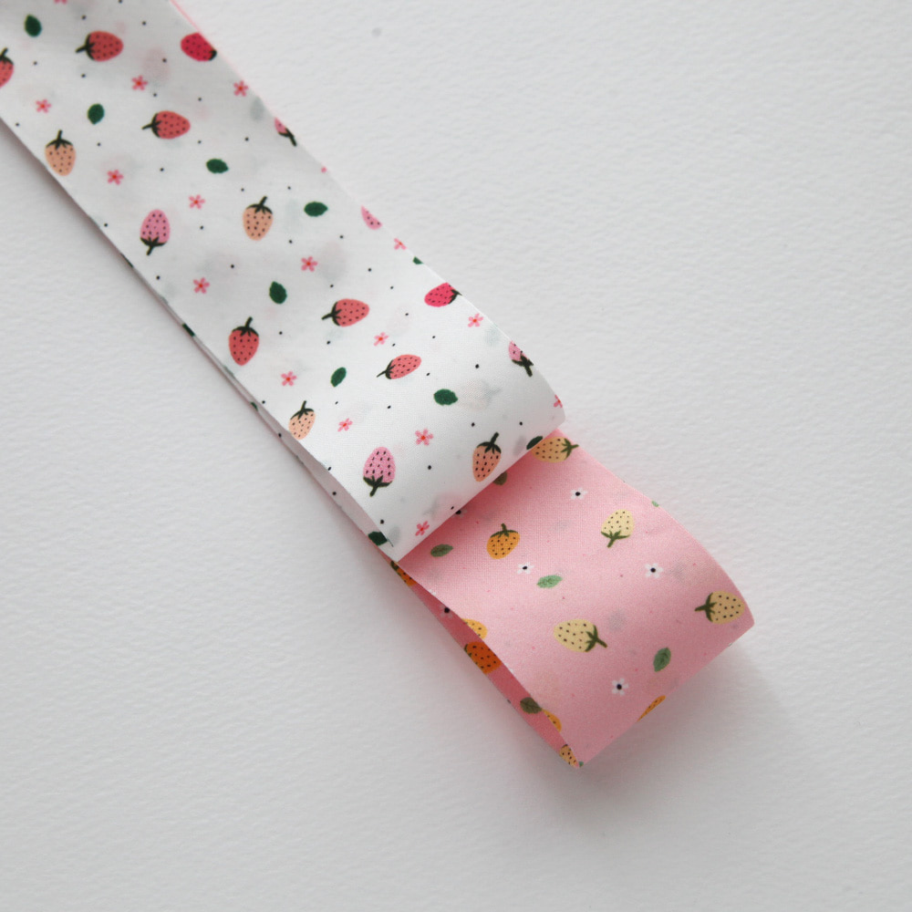 잔잔한 딸기 리본 폭 3.9cm 길이90cm리본공에 DIY 재료 이미지 8