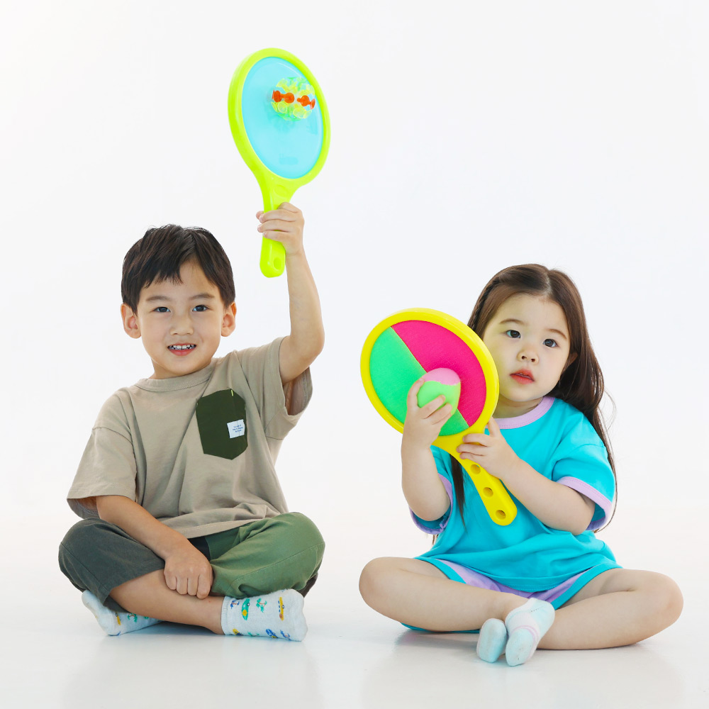 캐스비 찍찍이라켓 캐치볼 유아 어린이 라켓 공던지기 캐치게임 - 상품 이미지