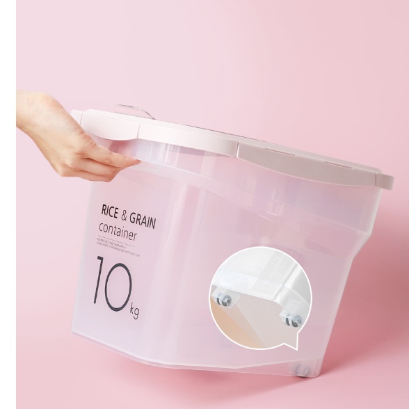 투명 플라스틱 쌀통 미니 쌀통 5kg 진공 밀폐 타파 쌀통 - 상세 이미지 4