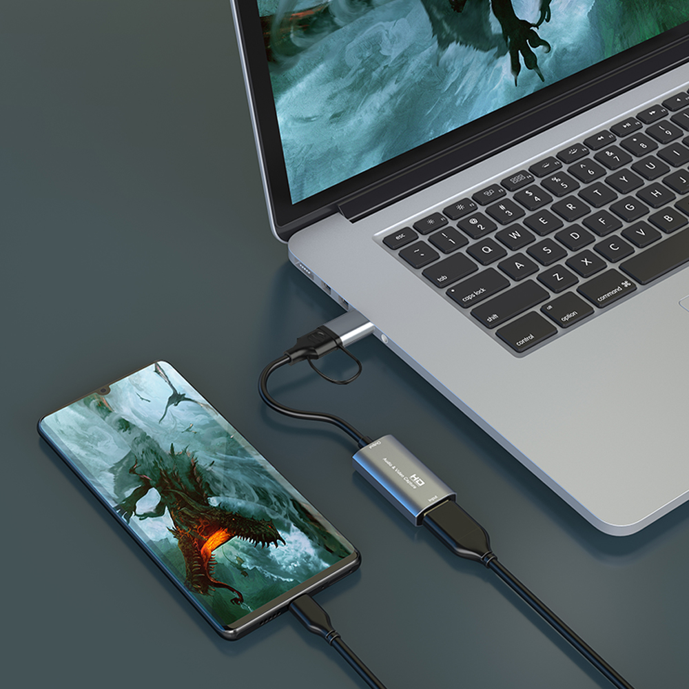 케이블타임 2in1 USB C타입 HDMI 캡쳐보드, CB64G - 상세 이미지 2