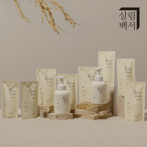 라이스&허브 핸드워시 손세정제 본품 500ml 2개 + 리필 8개 딥그린... 솔직 후기 | 피부 타입별 분석 - 상품 이미지 3