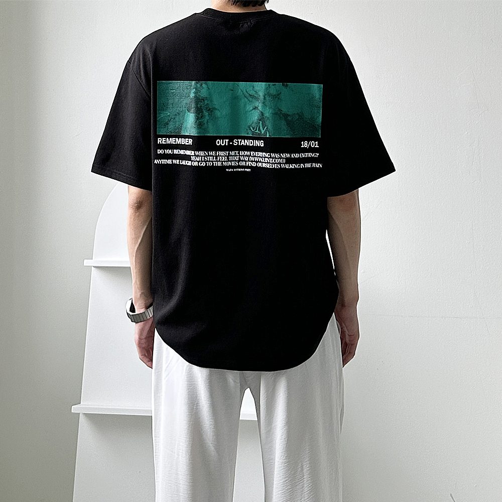 남자반팔티 오버핏 아웃스탠딩 커플 반팔티