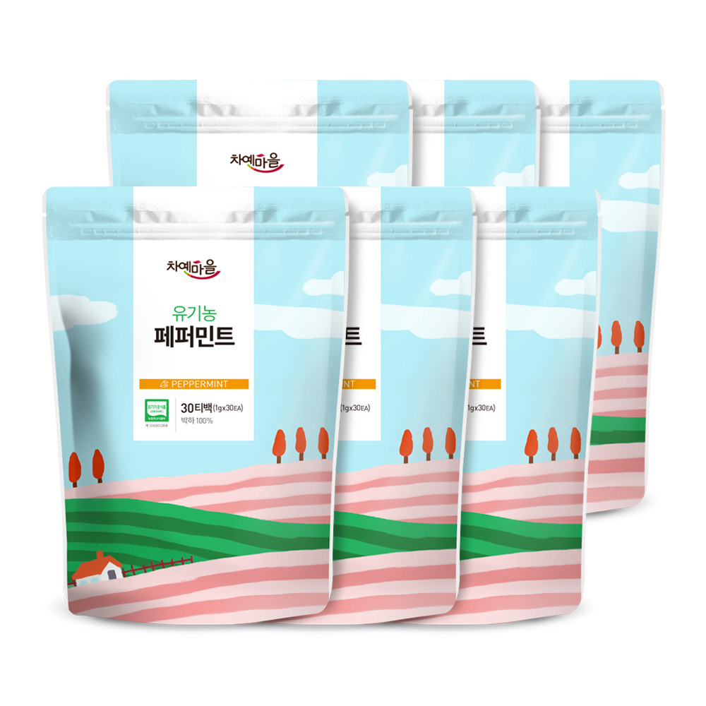 30티백 차예마을 허브차 유기농 페퍼민트차 30g, 6개 - 상품 이미지