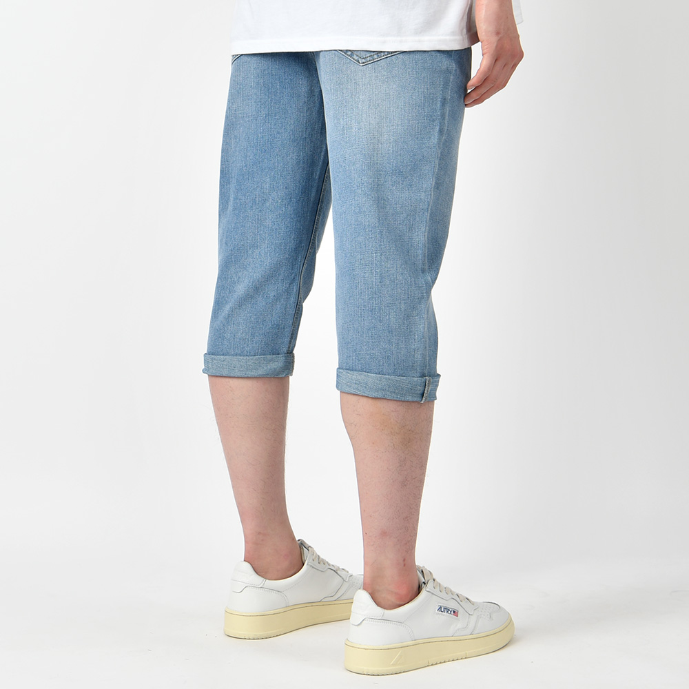 남자 여름 7부바지 청바지 허리스판 중청 워싱 데님 836 이미지 4