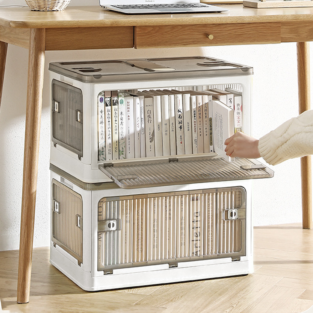 폴딩 리빙박스 플라스틱 접이식 투명 대형 옷정리함