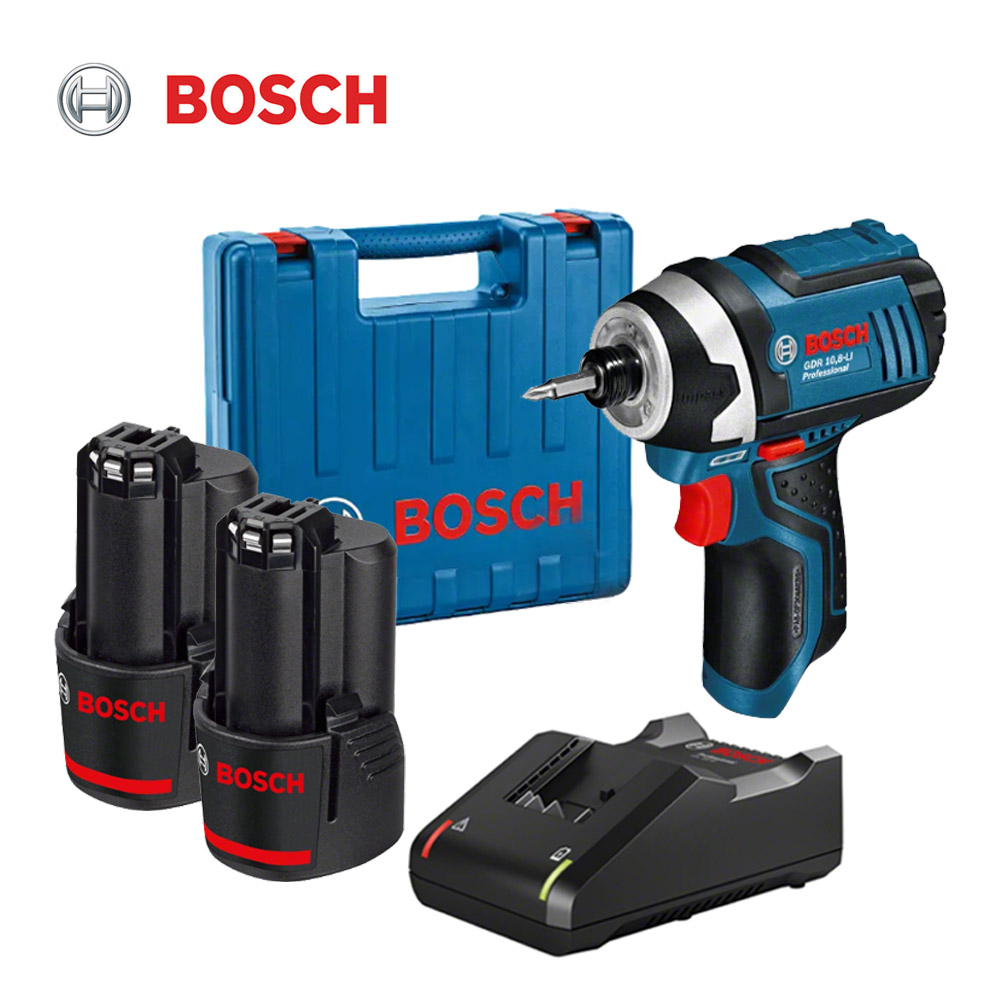 보쉬 GDR10.8-LI 충전 임팩트 드라이버 세트 (2.0Ah) 배터리 2개