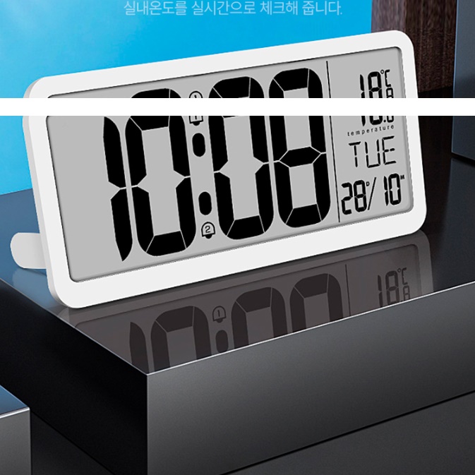 대형 건전지 led 시계 전자 무소음 무선 디지털 벽 시계 - 상세 이미지 5