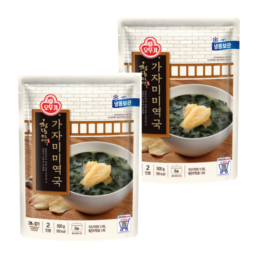오뚜기 청담미역 가자미미역국 500g 2개 - 상품 이미지