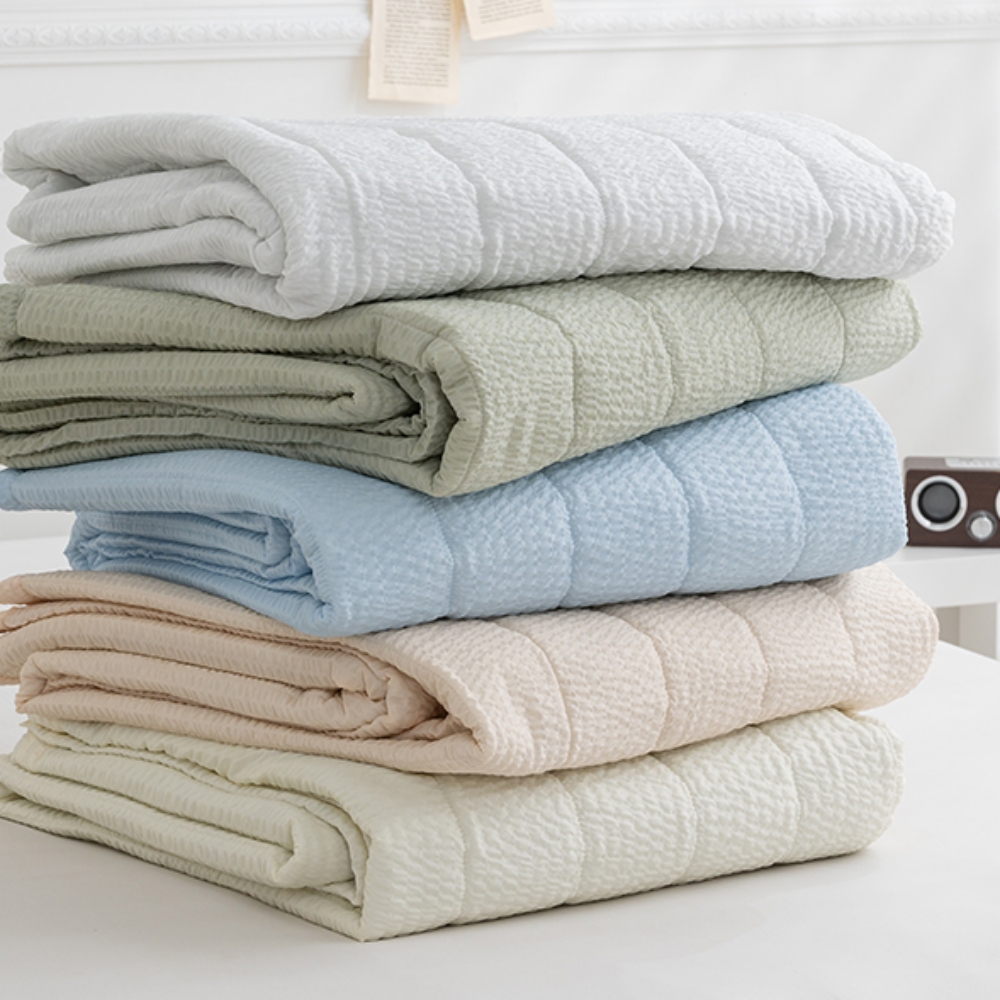 여름침대패드 시어서커 지지미 패드 매트리스 고정밴딩 슈퍼싱글 SS 화이트