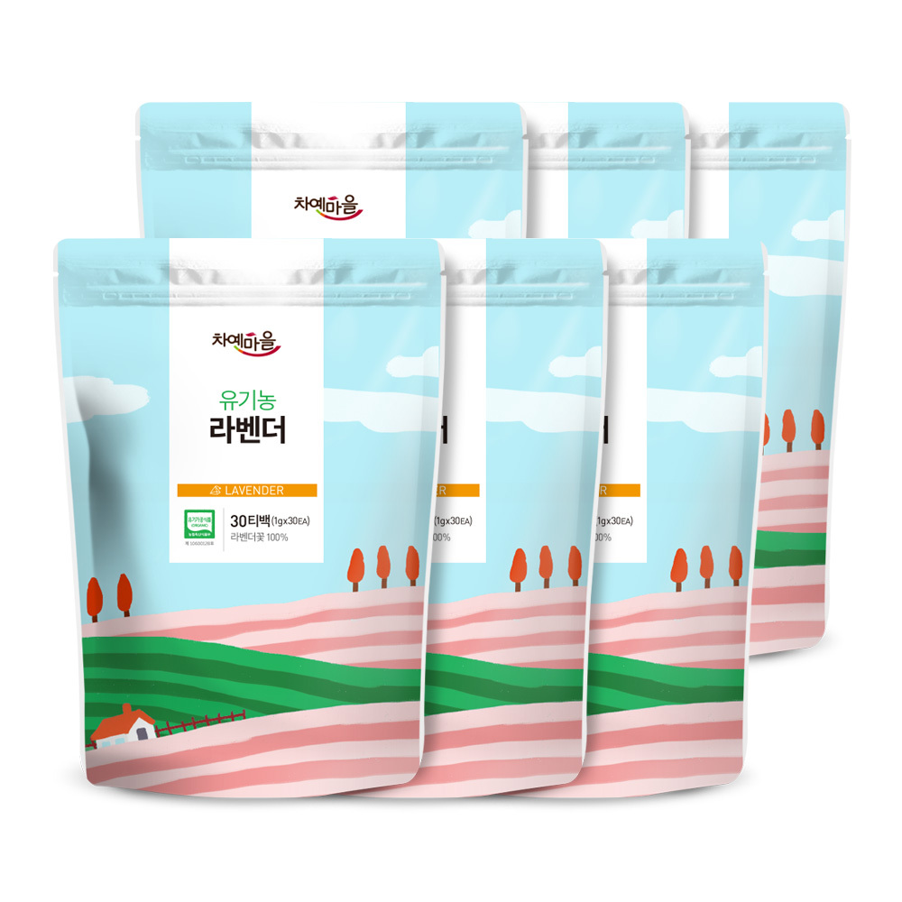 30티백 차예마을 허브차 유기농 라벤더차 30g, 6개 - 상품 이미지