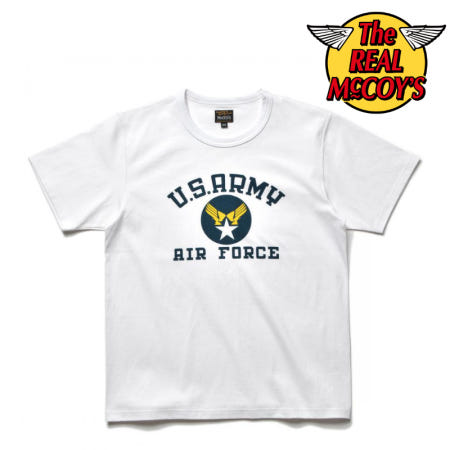 [해외]리얼맥코이 밀리터리 반팔 티 셔츠 U.S. ARMY AIR FORCE MC23004 일본 빈티지 밀리터리 아메카지 룩 근본 레플리카 복각