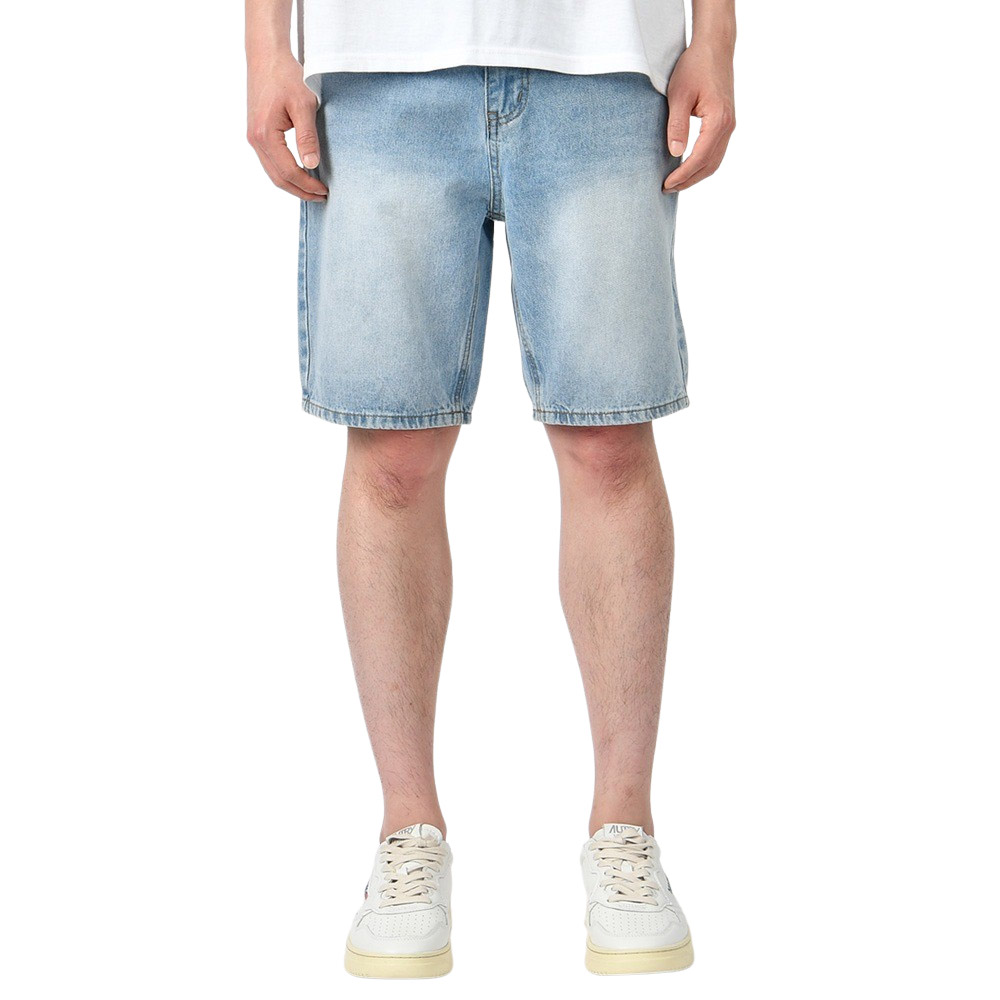 남자 여름 워싱 5부 청 반바지 데님 캐주얼 연청 832