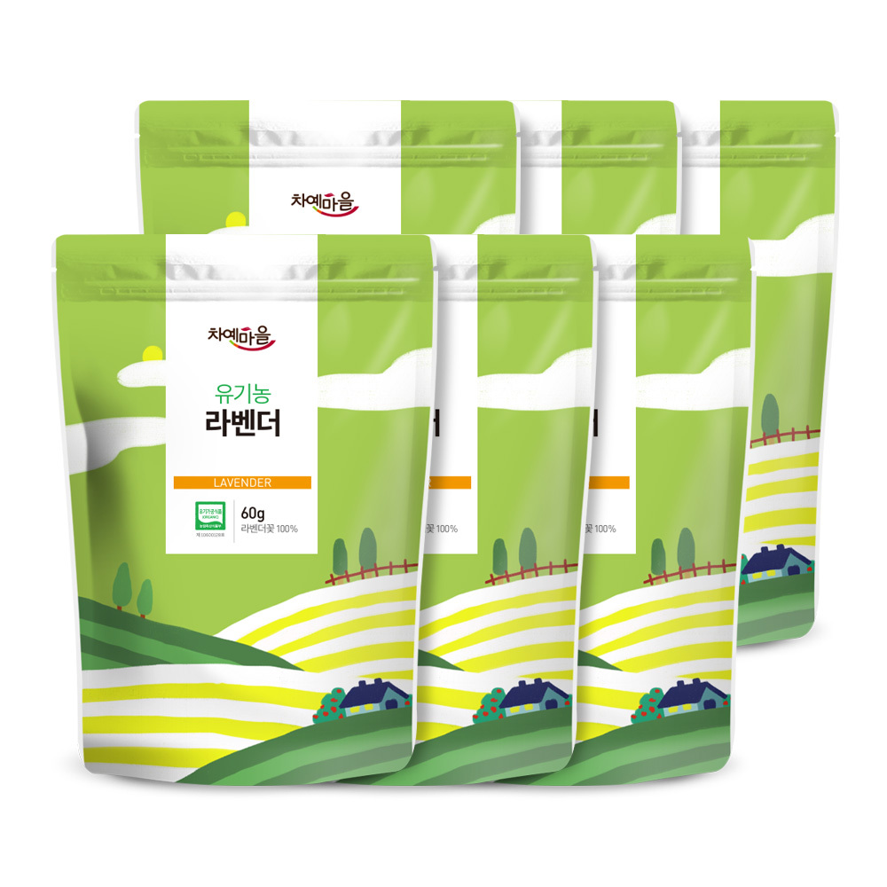 차예마을 허브차 유기농 라벤더차 60g, 6개 - 상품 이미지