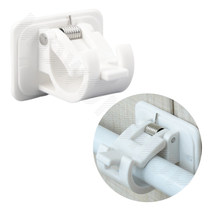 압축봉 거치대 고정 홀더 브라켓 커튼봉 집게 2개입