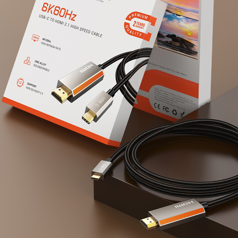 케이블타임 울트라 8K 60Hz C타입 HDMI 미러링 케이블 CC15 2m, 1개 - 상세 이미지 3