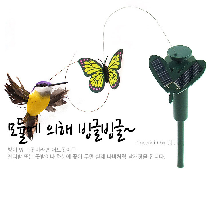 태양열 새 정원등 태양광 나비 조명등 LED 전구 꽃 조명 잔디등 실외 LED 전등 태양등 - 상세 이미지 5