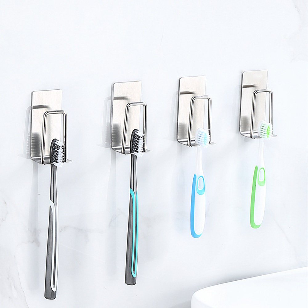 스텐304 칫솔꽂이 접착식 칫솔 걸이 칫솔거치대 1개