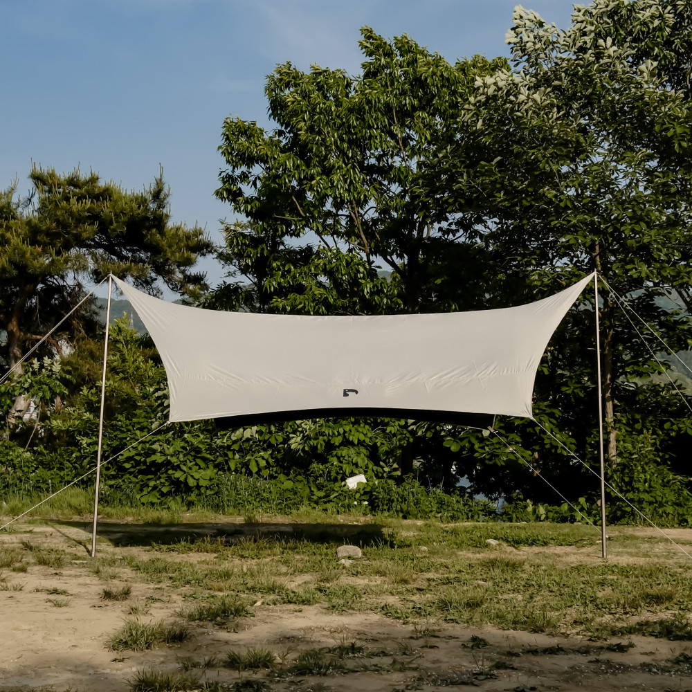 폴라리스 뉴 헥사타프 블랙코팅 캠핑 차박 타프 스킨 대형 그늘막