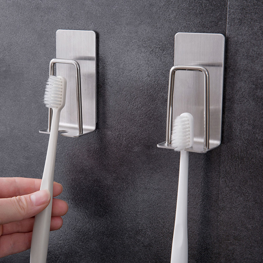 스텐304 칫솔꽂이 접착식 칫솔 걸이 칫솔거치대 1개