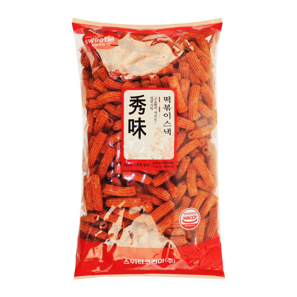 누구나조아 떡볶이스낵 1kg 회사 시장 도매 학교 학원 탕비실 다과 간식 - 상세 이미지 2