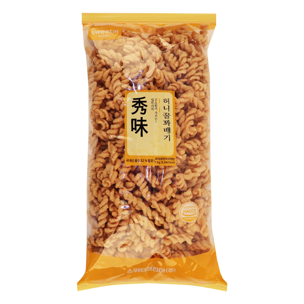 누구나조아 허니꿀꽈배기 1kg 회사 시장 도매 학교 학원 탕비실 다과 간식 - 상세 이미지 2