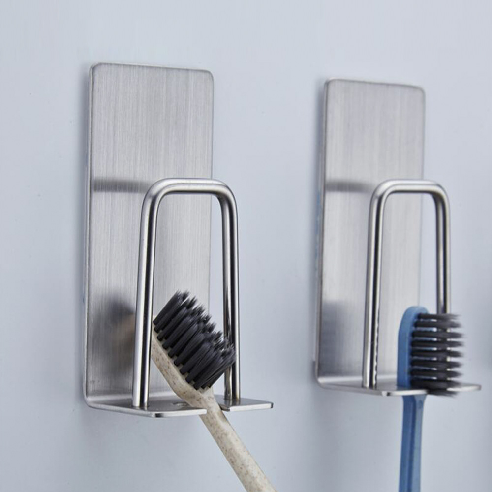 스텐304 칫솔꽂이 접착식 칫솔 걸이 칫솔거치대 1개