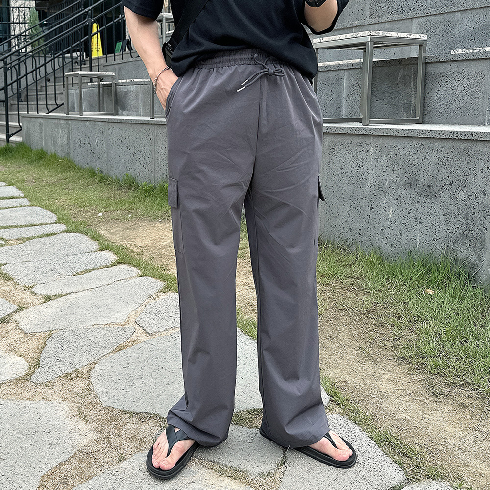 남자 냉장고 바지 세미와이드 카고팬츠 - 상세 이미지 3