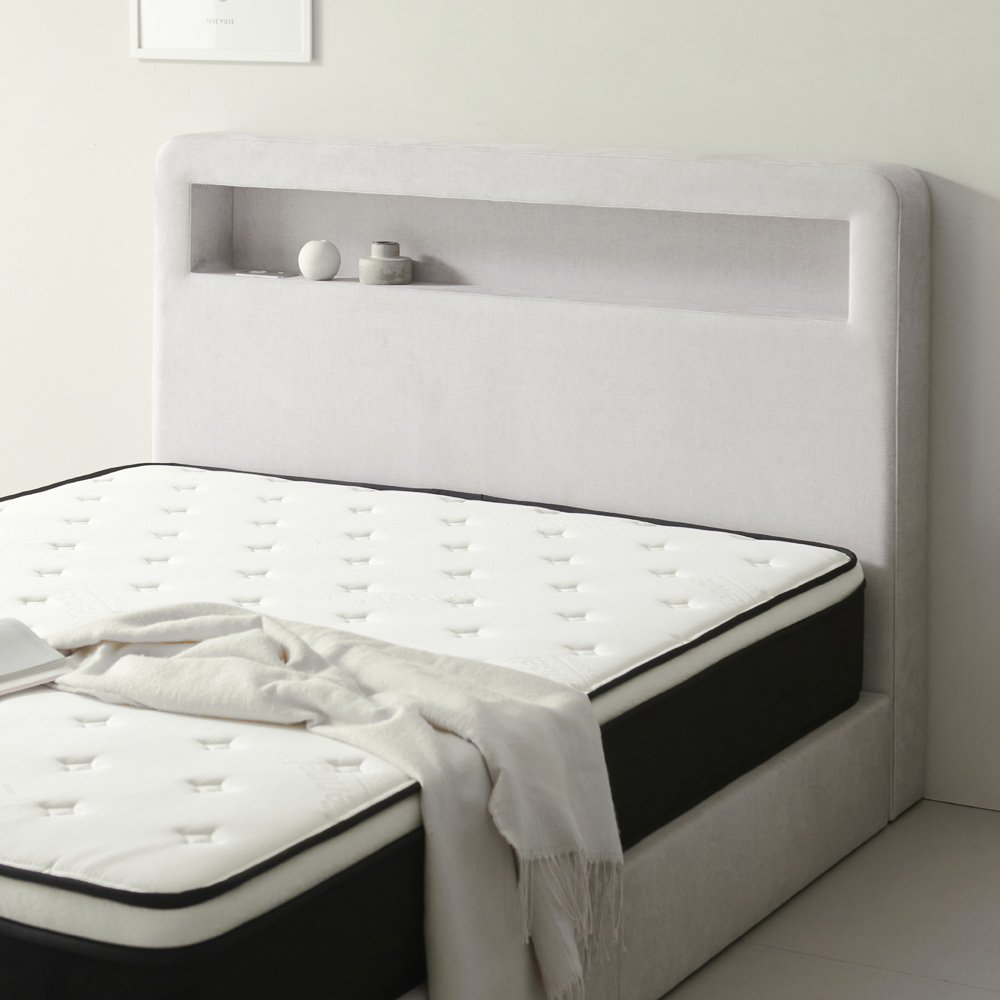 레이나 호텔식 라지킹 패브릭 트윈 호텔 침대 프레임 싱글 20cm