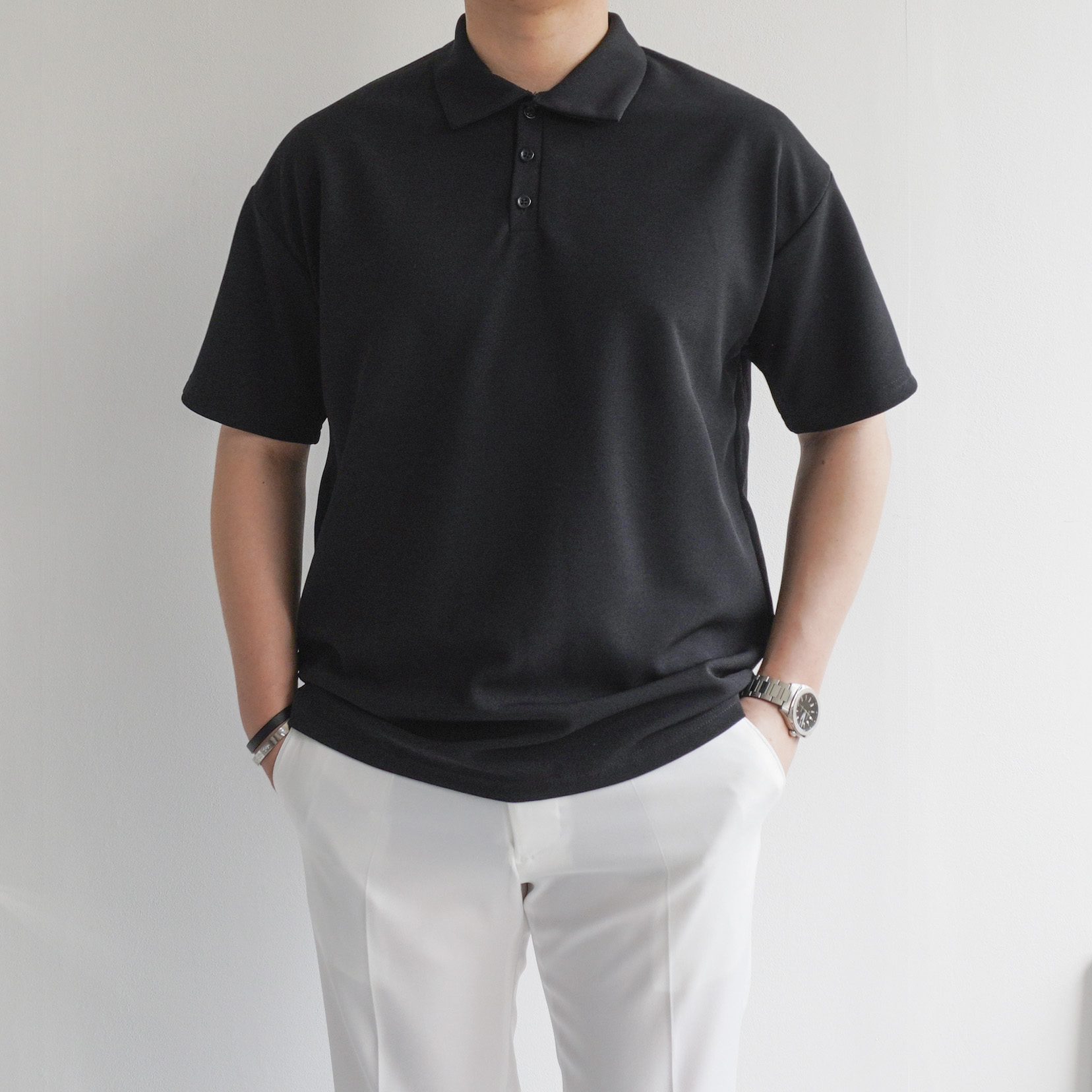 워셔블 로이 단추 카라 반팔티셔츠 5color 이미지 2