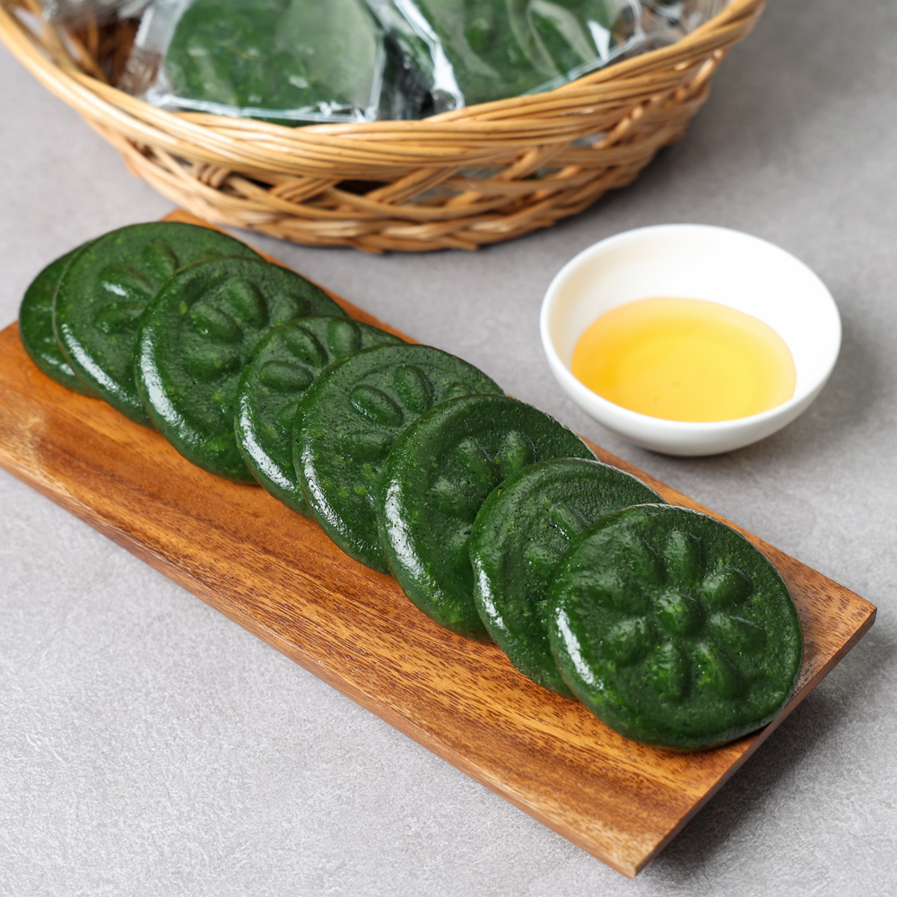 진도쑥 쫄깃한 수제 쑥개떡 1kg 쑥떡 식사대용 이미지 8