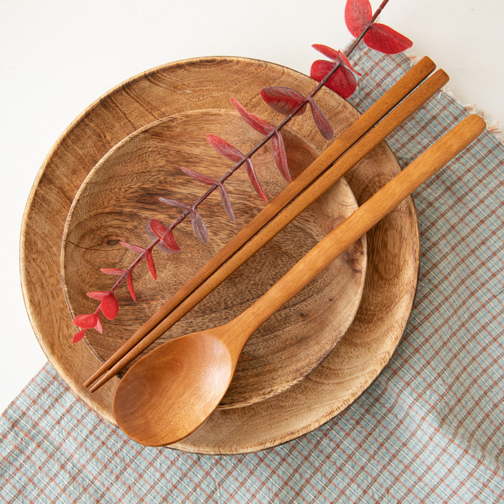 대추나무 천연 옻칠 수저 세트 소