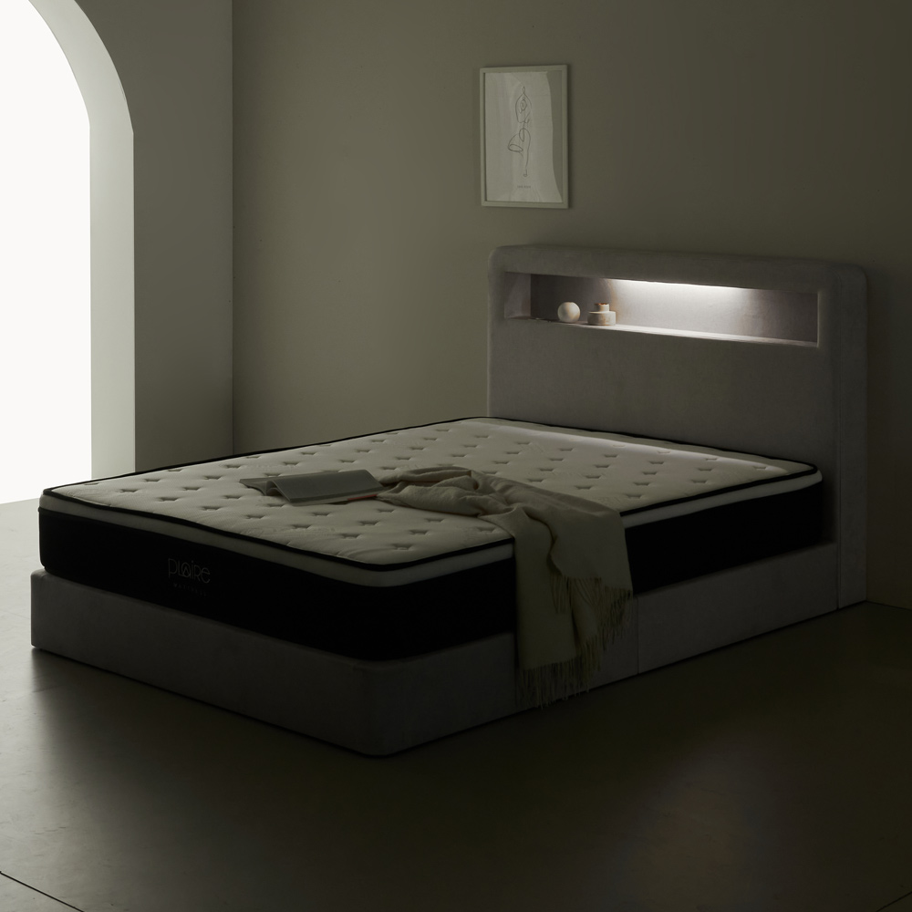 레이나 호텔식 라지킹 패브릭 트윈 호텔 침대 프레임 싱글 20cm