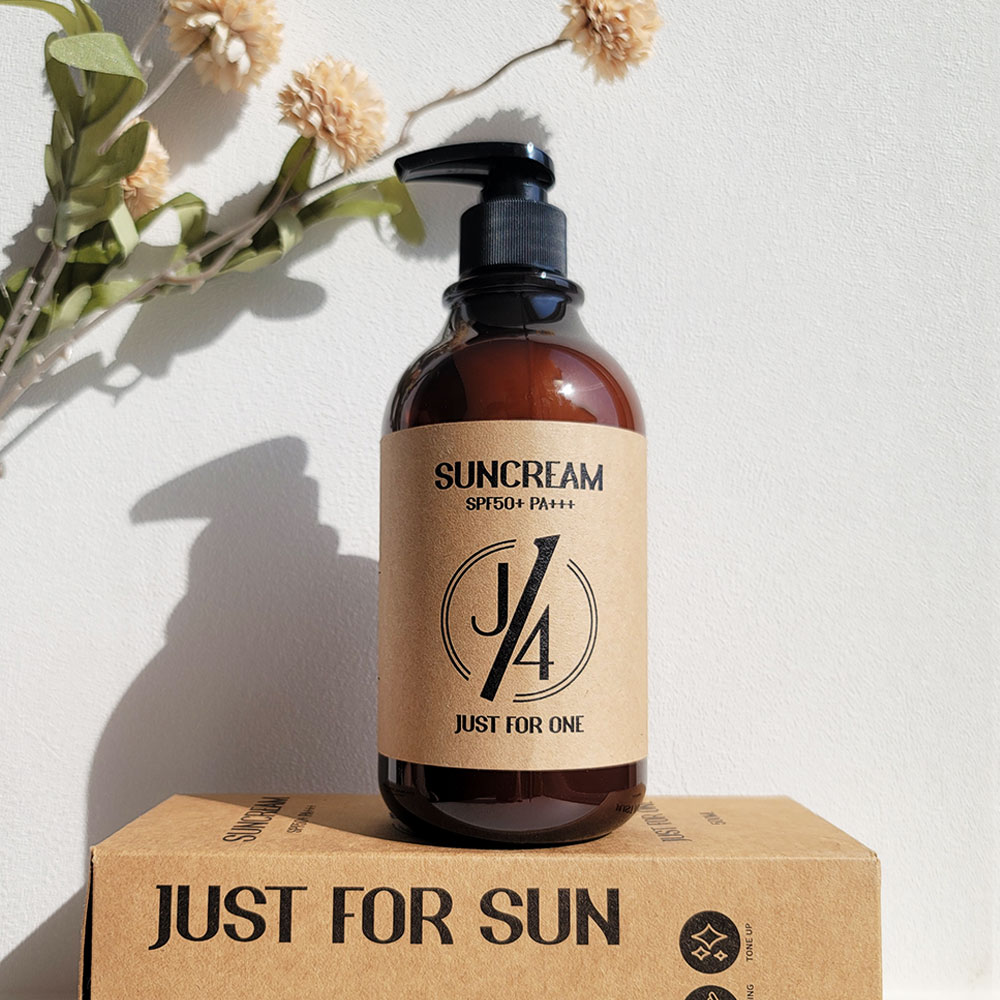 저스트포원 J41 선크림 대용량 500ml SPF50+ 골프 스포츠 끈적임없는 촉촉한 온가족 자외선차단제 썬크림 - 상세 이미지 5