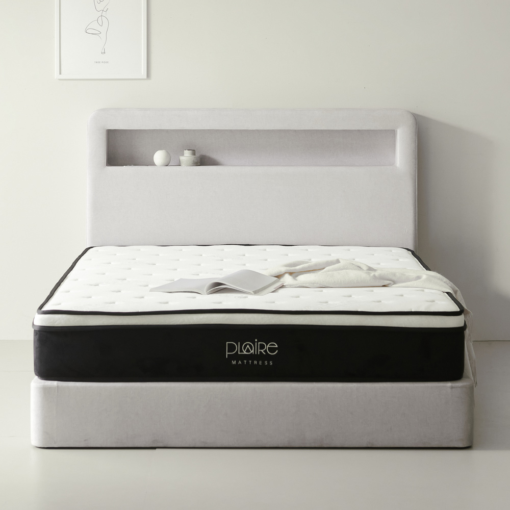 레이나 호텔식 라지킹 패브릭 트윈 호텔 침대 프레임 싱글 20cm