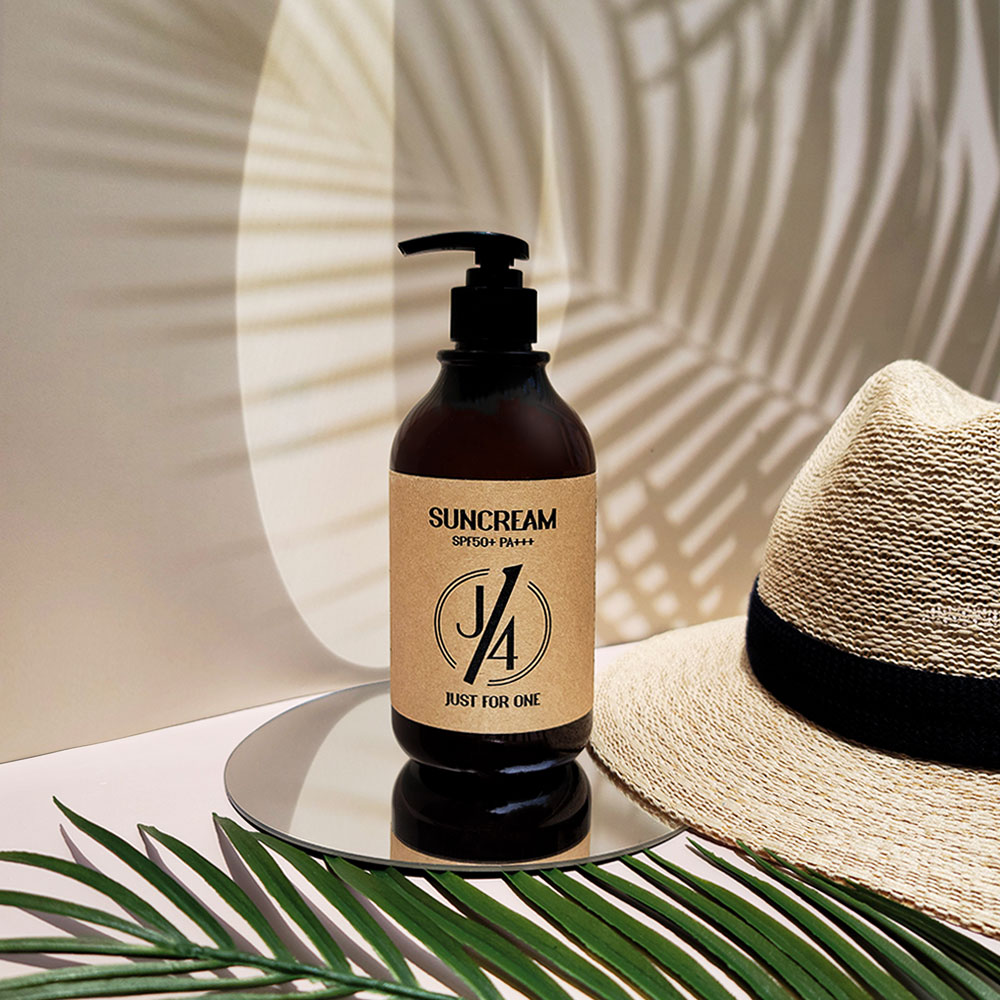 저스트포원 J41 선크림 대용량 500ml SPF50+ 골프 스포츠 끈적임없는 촉촉한 온가족 자외선차단제 썬크림 이미지 7